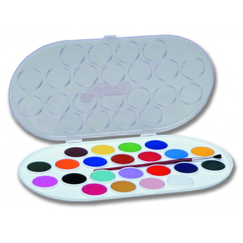 Набор акварельных красок Jovi, 22 цвета в комплекте с кисточкой (830/22)