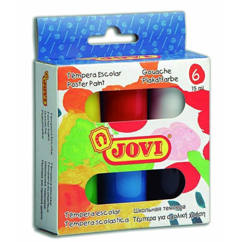 Набір гуашевих фарб Jovi, 6 кольорів по 15 мл