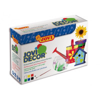Набір акрилових фарб Jovi Decor, 6 кольорів по 55 мл + пензлик