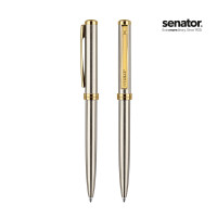 Ручка шариковая Senator Delgado Classic Steel, сталь/золото
