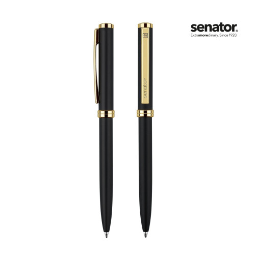 Ручка шариковая Senator Delgado Classic, черный/золото