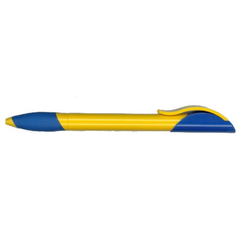 Ручка шариковая Senator Hattrix Soft, желто-синий