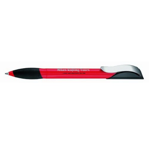 Ручка шариковая Senator Hattrix-Metal, черно-красный