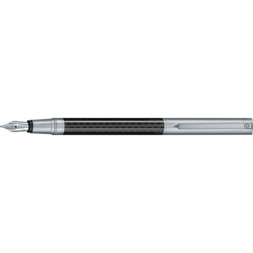 Ручка перова Senator Carbon Line FP корпус металевий, з карбоновою вставкою, колір чорний