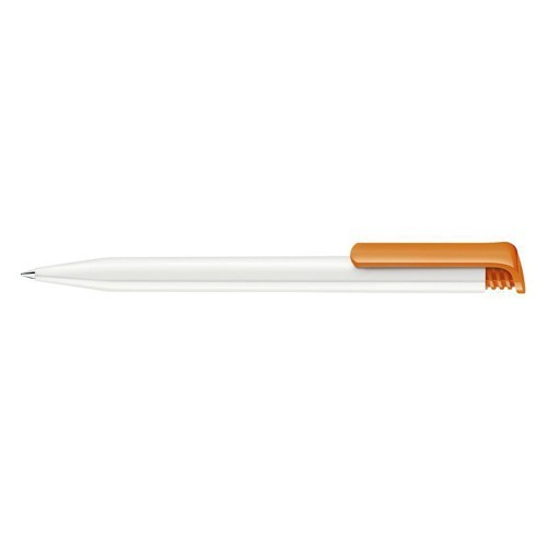 Ручка шариковая Senator Super Hit Polished Basic пластик, бело-оранжевый