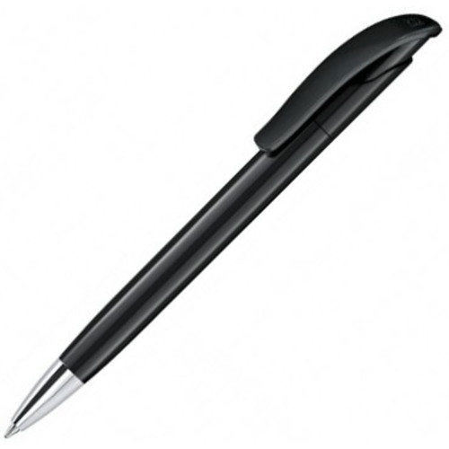 Ручка шариковая Senator Challenger Polished MT, пластиковый корпус с металлическим наконечником, черный