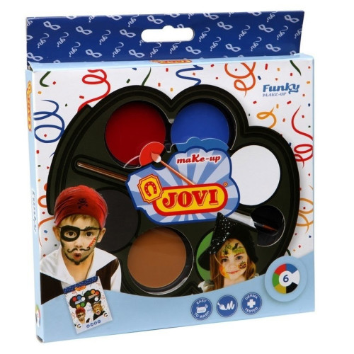 Набір фарба-гриму для обличчя Jovi, 6 кольорів на палітрі