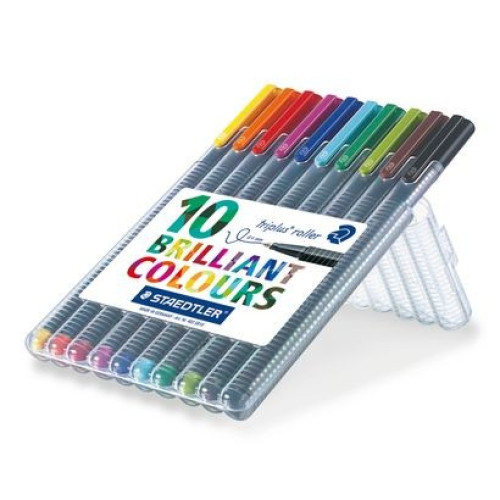 Набір кольорових ручок-ролерів STAEDTLER Triplus roller, 10 кольорів