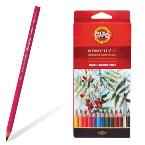 Набор акварельных карандашей Mondeluz Koh-i-Noor, 12 цветов