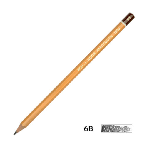 Олівець графітний Koh-I-Noor 1500, 6B