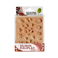 Силіконовий молд, Листочки маленькі, 10,5х13 см, Smarta Силіконовий молд, Листочки маленькі, 10,5х13 см, Smarta