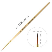 Пензель синтетика професійна Monet 101R кругла №1 (M101R1)