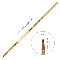 Кисть синтетика профессиональная Monet 101R круглая №4 (M101R4)