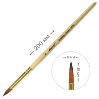 Пензель синтетика професійна Monet 101R кругла №6 (M101R6)