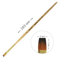 Кисть синтетика профессиональная Monet 101F плоская №2 (M101F2)
