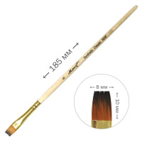 Кисть синтетика профессиональная Monet 101F плоская №6 (M101F6)