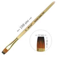 Кисть синтетика профессиональная Monet 101F плоская №12 (M101F12)