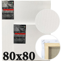 Полотно на підрамнику 80x80 см італійська бавовна, середнє зерно 320г/м2, Monet (MN8080)