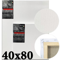 Холст на подрамнике 40x80 см итальянский хлопок, среднее зерно 320г/м2, Monet (MN4080)