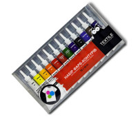Набір акрилових фарб-контурів для тканини Monet, туби, 12 кольорів по 12 мл (544265)