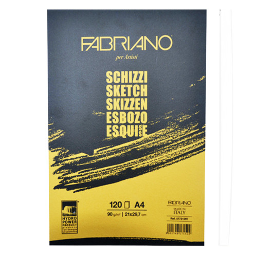 Склейка для замальовок Schizzi Fabriano A4, 90г/м2, 120 аркушів