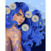 Картина по номерам с алмазной мозаикой SANTI Девушка с голубыми волосами, 40x50 см
