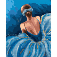 Картина по номерам с алмазной мозаикой SANTI Очаровательная балерина, 40x50 см