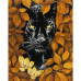 Картина по номерам с алмазной мозаикой SANTI Черная пантера, 40x50 см