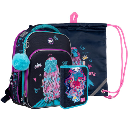 Набор для школьника с рюкзаком YES S-78_Collection Cool Girl