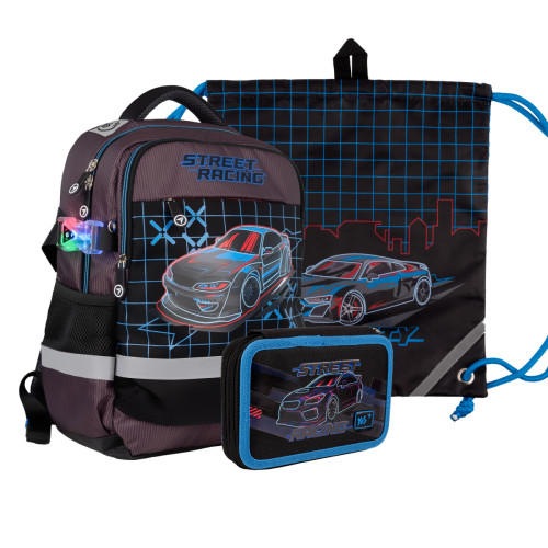 Набор для школьника с рюкзаком YES S-52_Collection Street Racing