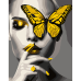 Картина за номерами SANTI Дівчина із золотим метеликом 40x50 см