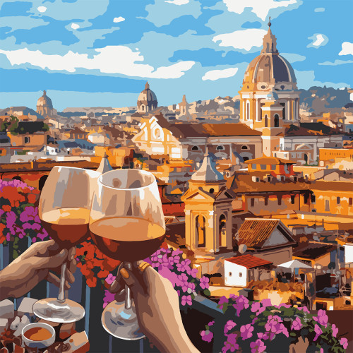 Картина по номерам SANTI Вино в Италии, 40х40 см