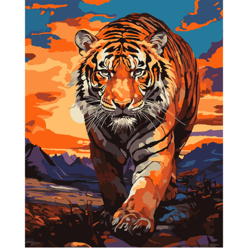 Картина по номерам SANTI Тигр 40х50 см