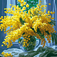 Картина по номерам SANTI Мимоза, 40x40 см