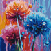Картина по номерам SANTI Цветы под дождем, 40x40 см
