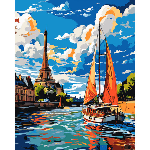 Картина по номерам SANTI Отдых на яхте, 40x50 см