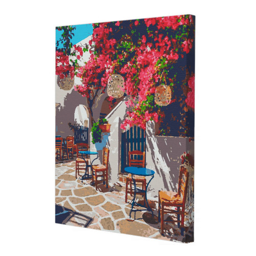 Картина по номерам Riviera Blanca Кофейня под цветами 40x50 см (RB-0085)