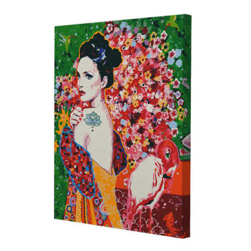 Картина за номерами Riviera Blanca Птах у квітах 40x50 см (RB-0363)