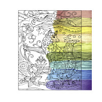 Картина разрисовка антистресс Riviera Blanca Лунный лис 40x50 см (RB-0580)