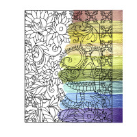 Картина розмальовка антистрес Riviera Blanca Цукровий череп 40x50 см (RB-0591)