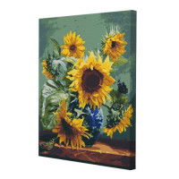 Картина за номерами Riviera Blanca Соняшники з метеликами 40x50 см (RB-0284)