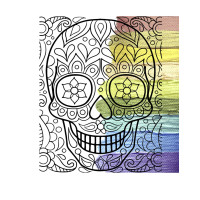 Картина антистресс Riviera Blanca Кружевной череп 40x50 см (RB-0592) Картина антистресс Riviera Blanca Кружевной череп 40x50 см (RB-0592)