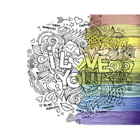 Картина антистрес Riviera Blanca I love you 40x50 см (RB-0601)