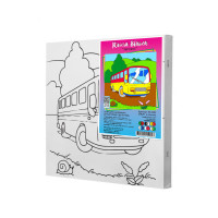 Набор для росписи по контуру Riviera Blanca Автобус 25x25 см (КА-089)