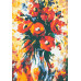 Картина за номерами Riviera Blanca Червоні квіти 28x40 см (RB-0668)