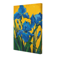 Картина за номерами Riviera Blanca Блакитні іриси 28x40 см (RB-0544)