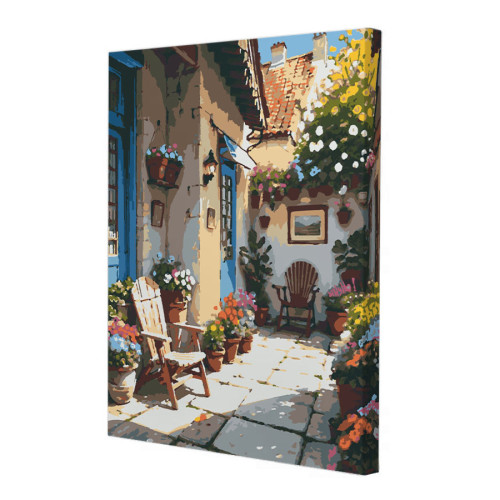 Картина за номерами Riviera Blanca Яскравий дворик 40x50 см (RB-0790)