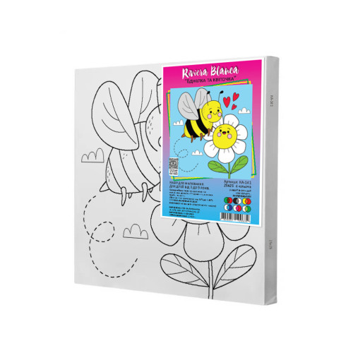 Набор для росписи по контуру Riviera Blanca Пчелка и цветочек 25x25 см (КА-141)