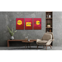 Набір картин по номерам з технікою золочення поталлю Форми сонця (ITR-051) 3 шт