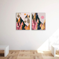 Набор картин по номерам с красками металликами Серцающие скалы (ITR-061) 2 шт в наборе